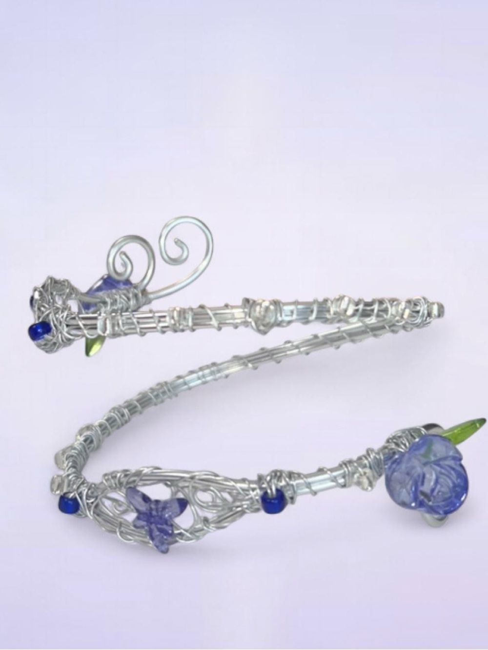 💙Blue Dragonfly & Rose ArmCuff🥀